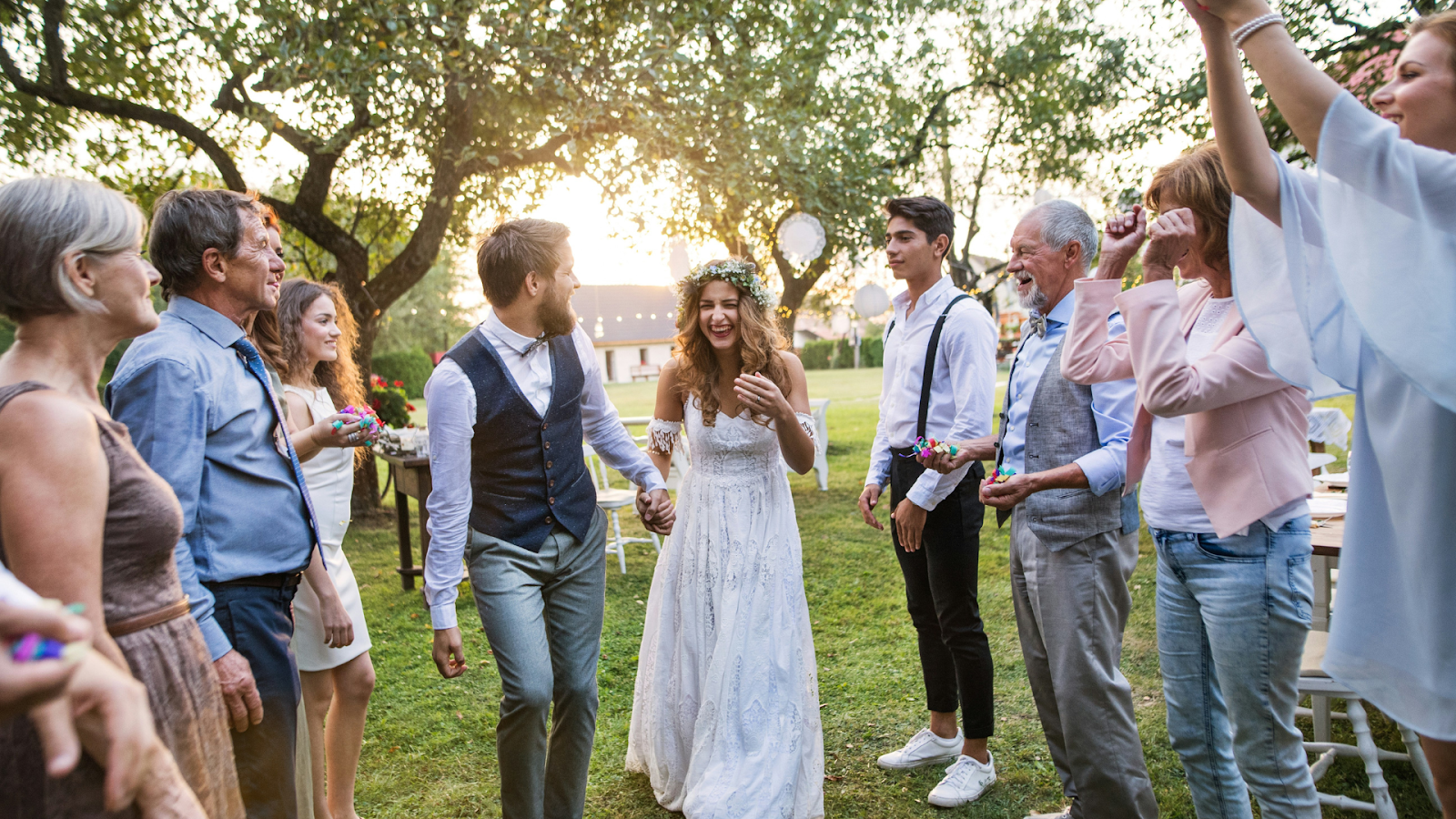 Happy Couple Getting Married