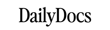 Logo of 'DailyDocs' with black text on a white background