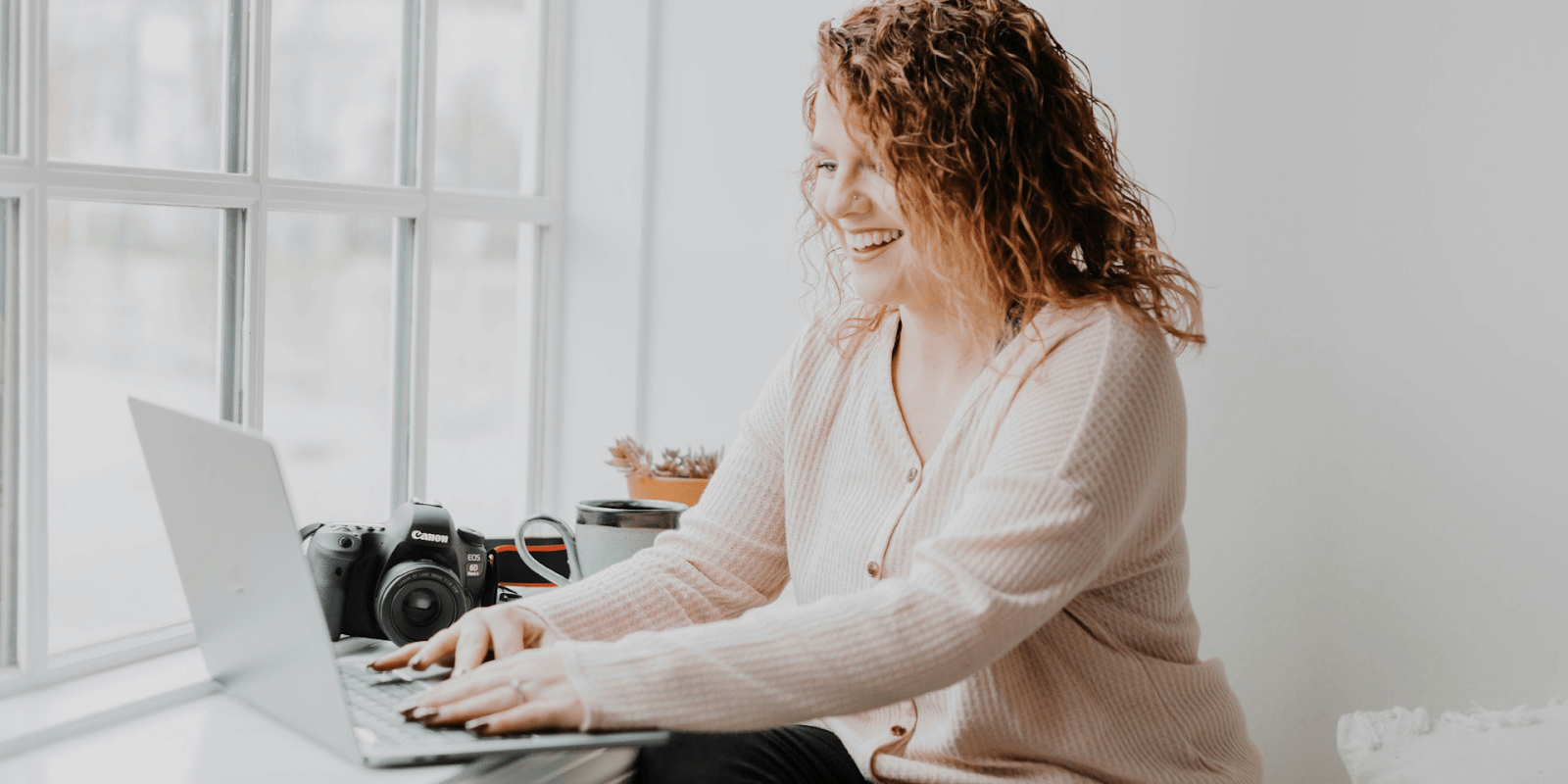 A Woman Changing Her Name Online After Divorce