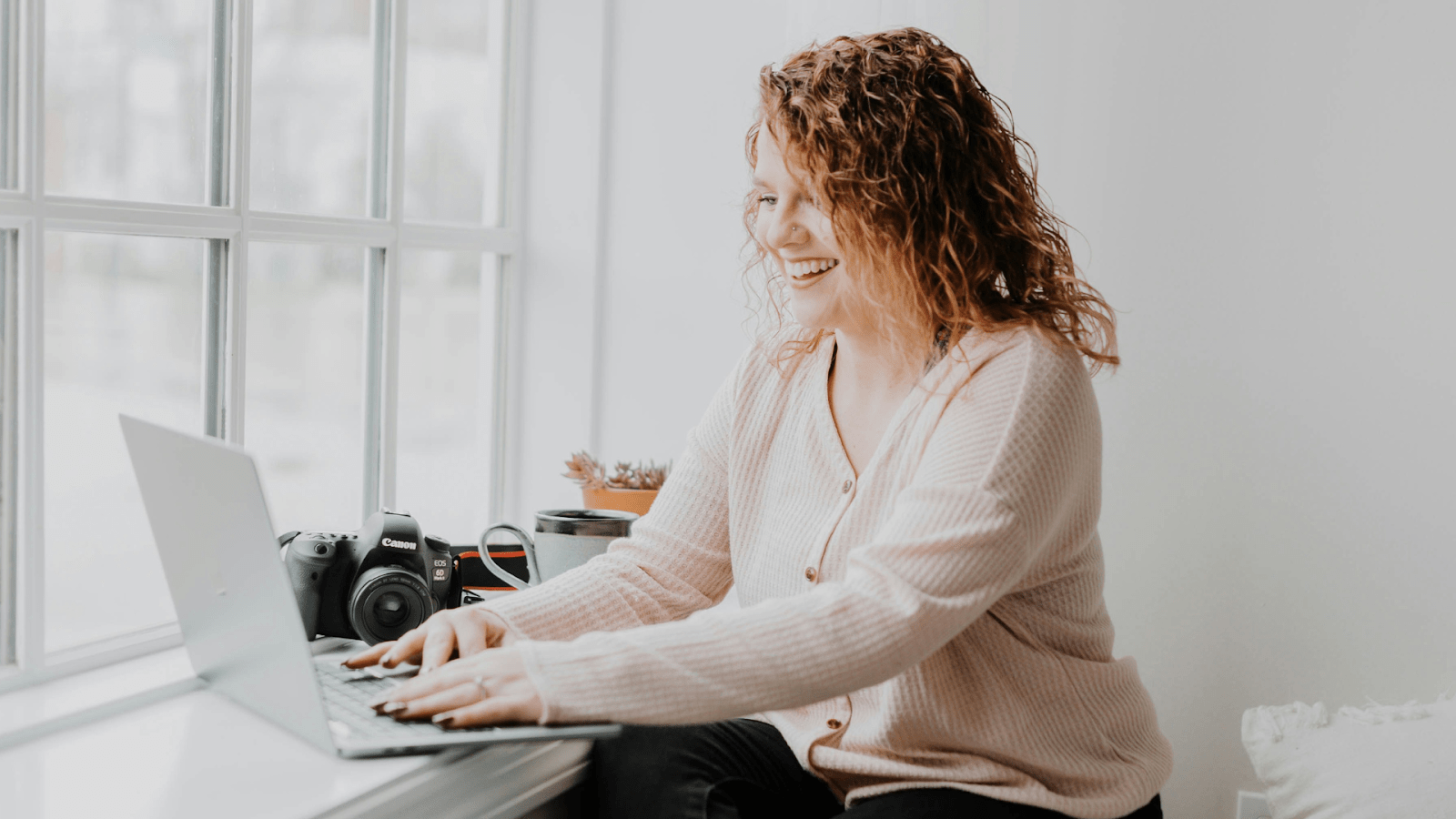 A Woman Changing Her Name Online After Divorce