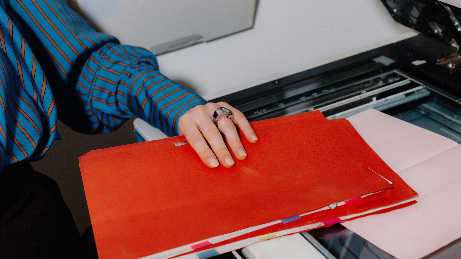 Woman Setting Up A DailyDocs Binder