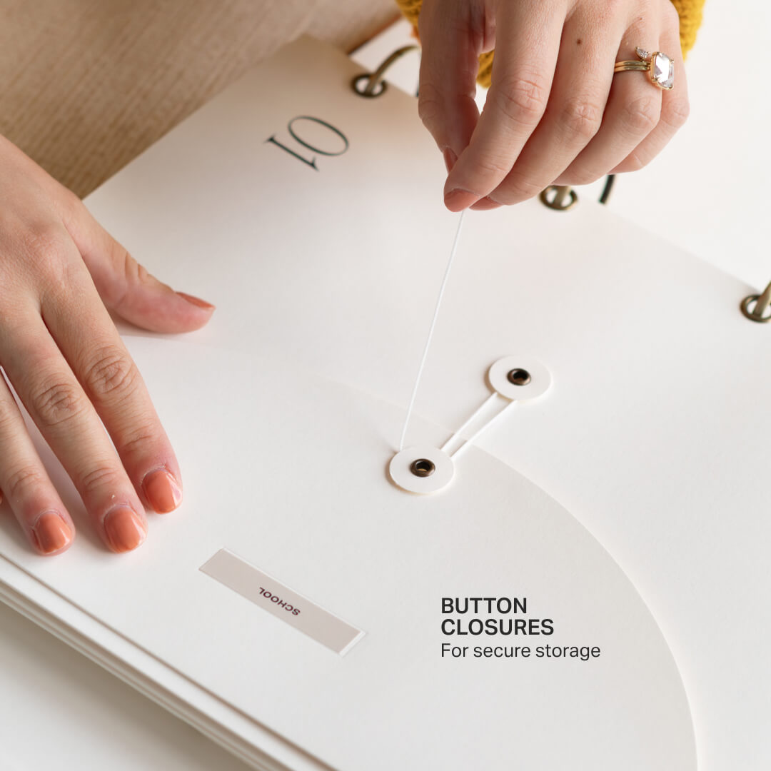 DailyDocs Organizer document envelope with secure button-and-string closure