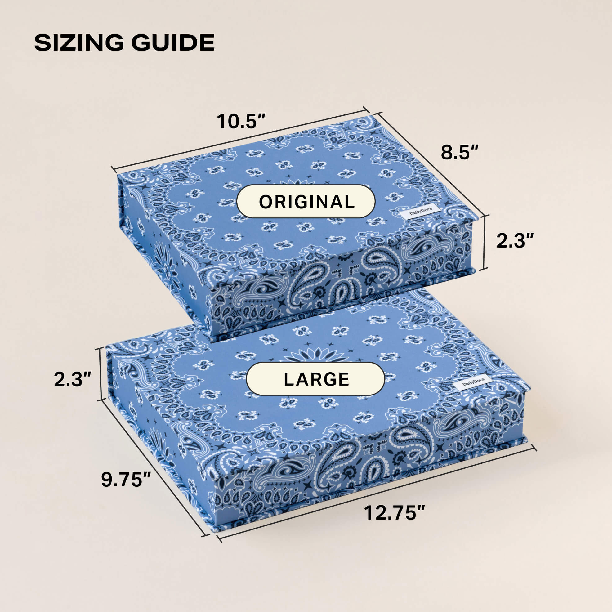 DailyDocs Keepsake Box Set Bandana Size Guide