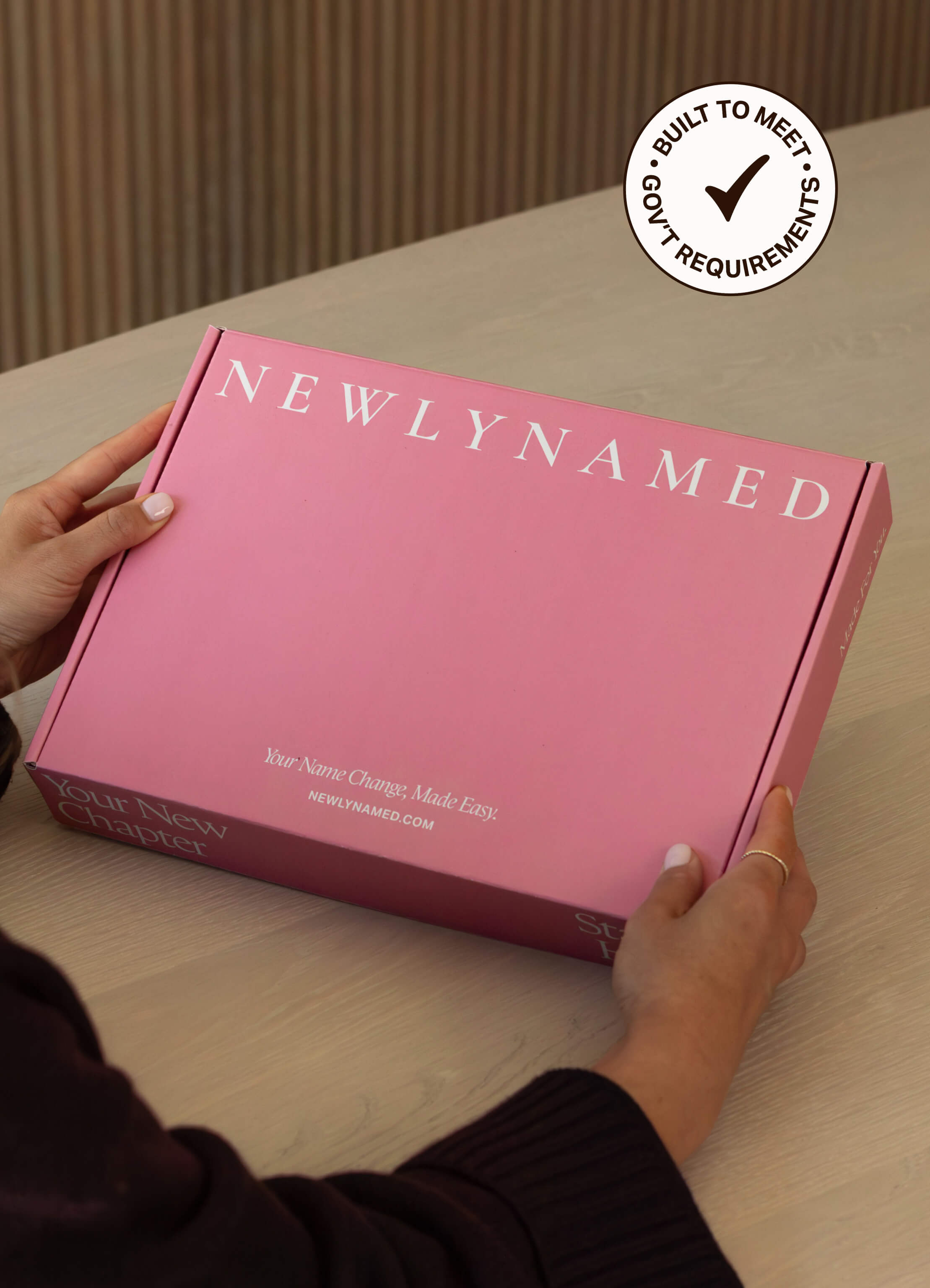 Pink NewlyNamed Box Name Change Service