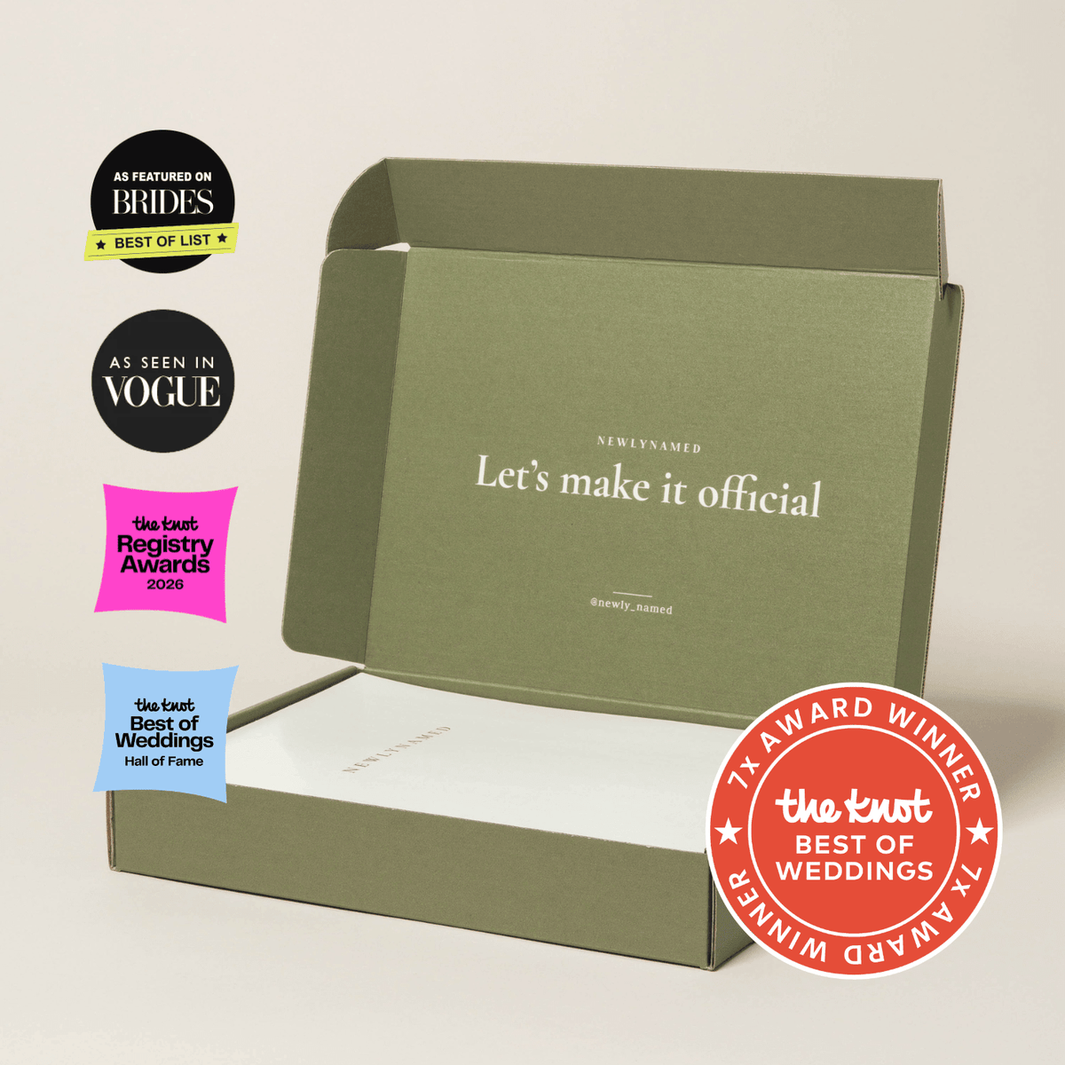 Modify Package Box NewlyNamed Box | Personalized Name Change Kit for Marriage & Divorce