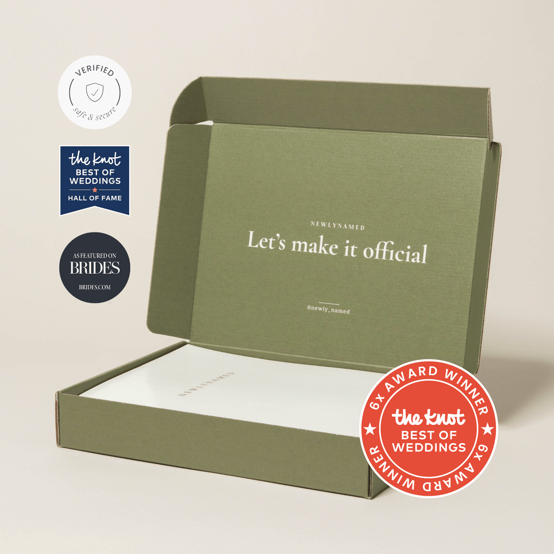Name Box Sample NewlyNamed Box | Personalized Name Change Kit